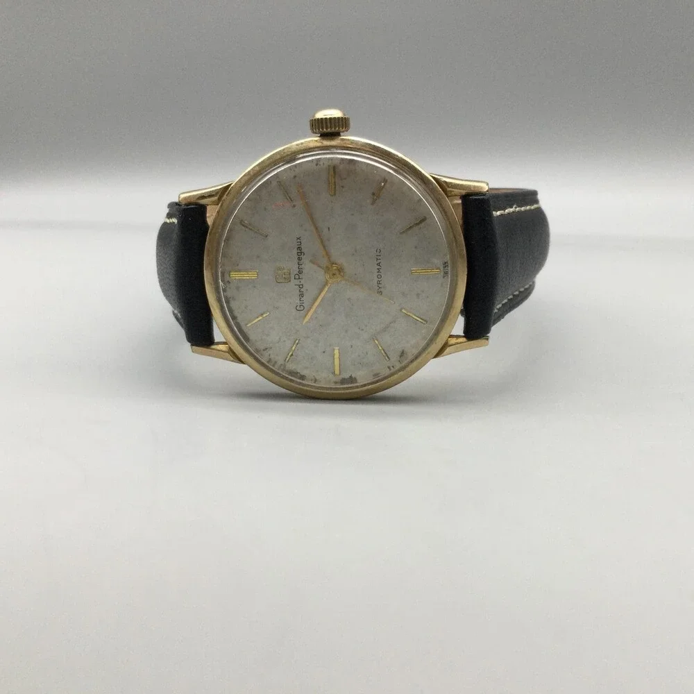 Vintage Girard-Perregaux Gyromatic Mens Watch 33mm 10K Gold Filled Automatic